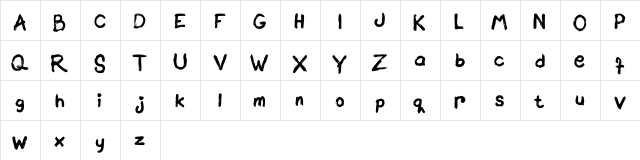 Brownittos Regular  glyph index