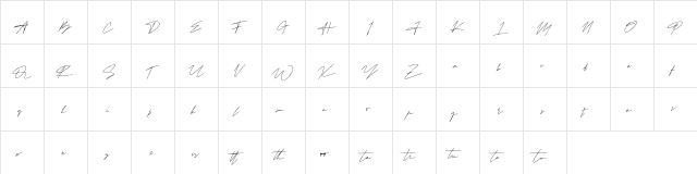 KattelaSignature Thin  glyph index