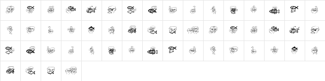 Dream of Picasso Regular  glyph index