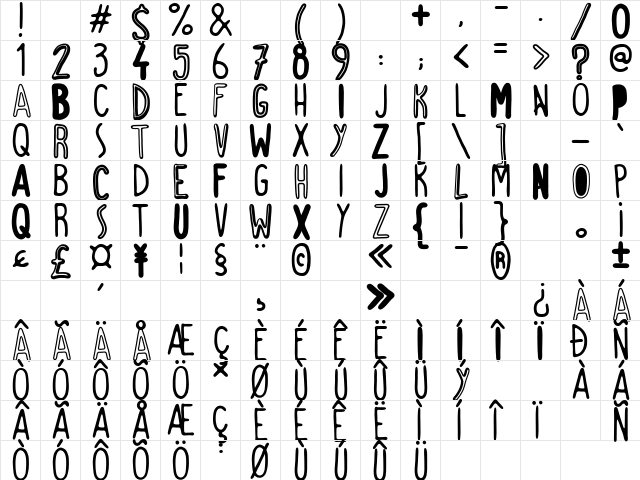 Don't You Know Regular  glyph index