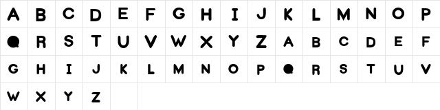 DunstanSCapsSSK Bold  glyph index