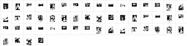 KR The World Mourns Regular  glyph index