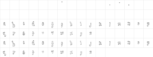 FontForTheDumped Outline  glyph index