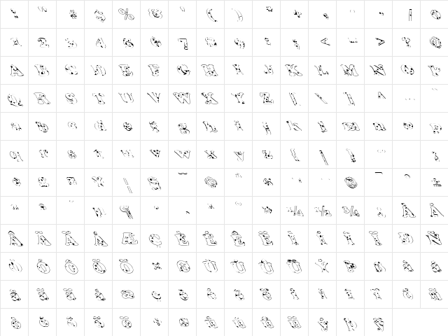 FZ ROMAN 4 SPOTTED LEFTY Heavy  glyph index