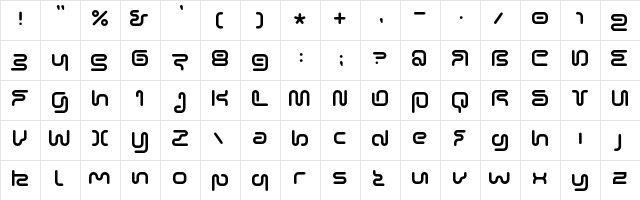 SonicEmpire Regular  glyph index