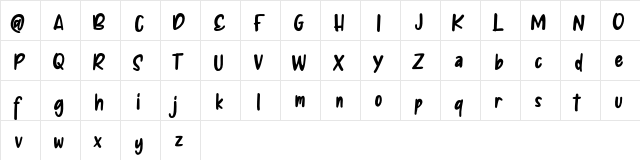 Afika FREE Regular  glyph index