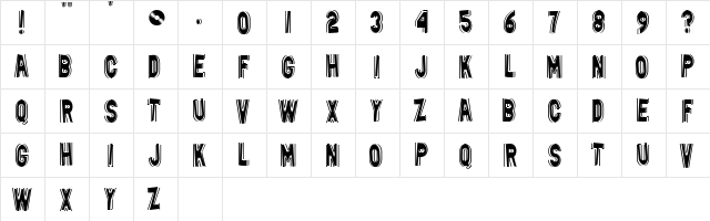 Sonic Reverb Regular  glyph index