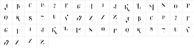 Vtks Amplexus Regular  glyph index