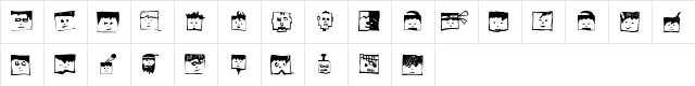 PixelheadHandmadebeta Regular  glyph index