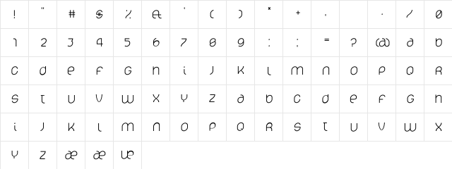 lelim Light  glyph index