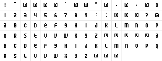 UBetter Regular  glyph index