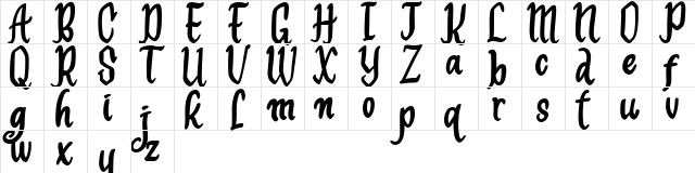 Deliont Regular  glyph index