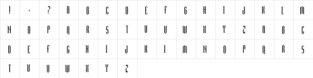 Dracool Regular  glyph index