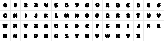 Chunky Town Demo Regular  glyph index