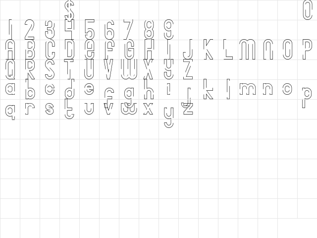Bingke Pisang DEMO Regular  glyph index