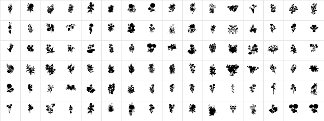 Dead Plants Regular  glyph index