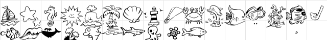 Seaside Things Regular  glyph index