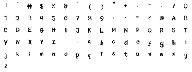 Niere Regular  glyph index