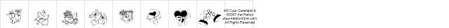 KR Cuori Divertenti 6 Regular  glyph index