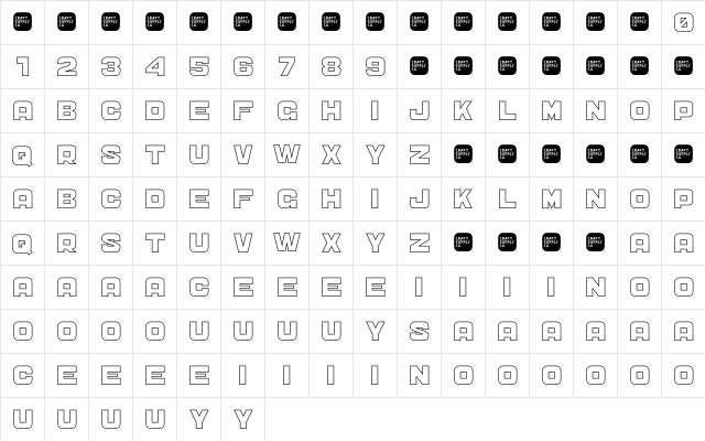 CS Sandreas Outline Regular  glyph index