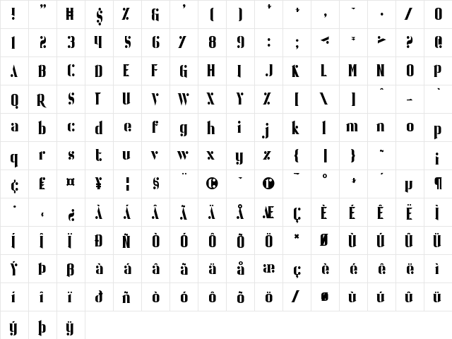 Ball Bearing Regular  glyph index