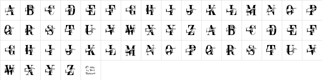 Pointage Regular  glyph index