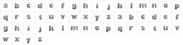 Moare Light  glyph index