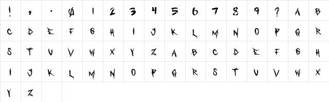 Who asks Satan Regular  glyph index