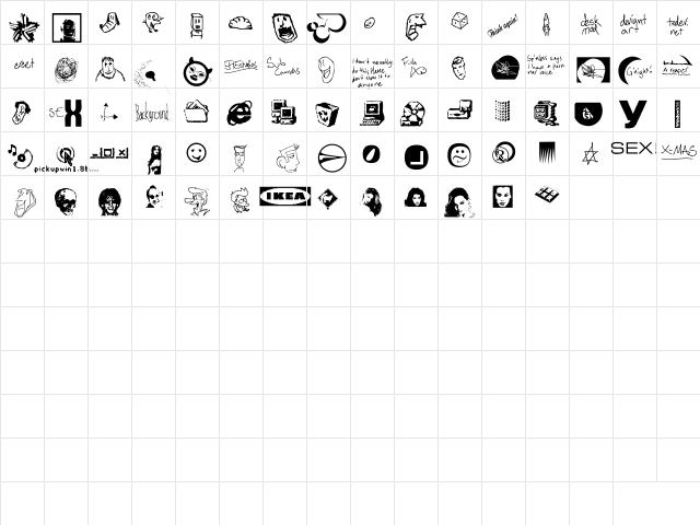 Photon Regular  glyph index