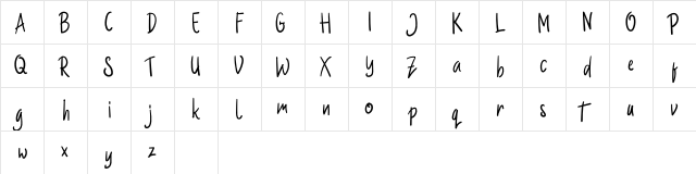 Jisman Regular  glyph index