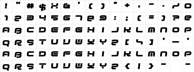 Into Deep Regular  glyph index