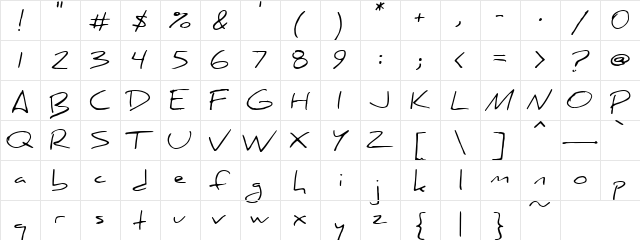 drunken meeto Regular  glyph index
