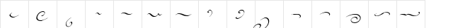 Voluta Script Regular  glyph index