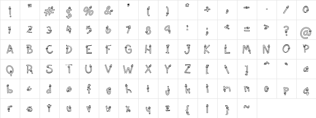 LD Double Rings Regular  glyph index
