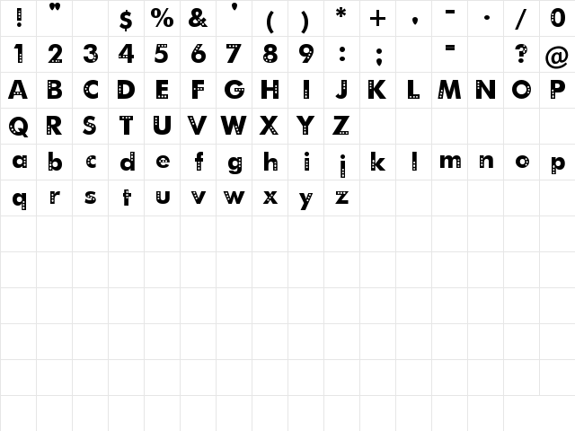 2Peas Retro Ways 2Peas Retro Ways  glyph index