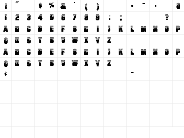 Changes 4 Regular  glyph index