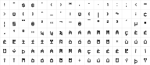 Visitor TT1 (BRK) Regular  glyph index