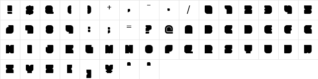 amable Regular  glyph index