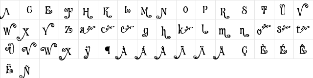 Fantini Alt Two Regular  glyph index