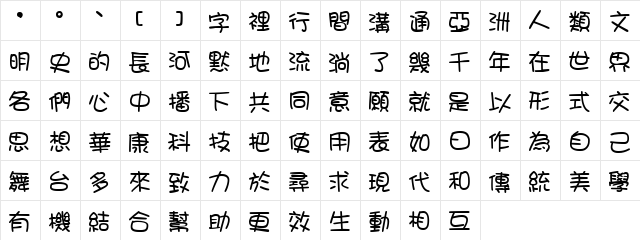 DFGirl1B Regular  glyph index