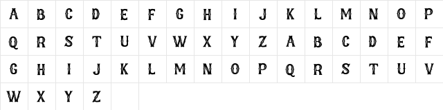 Castlefire Regular  glyph index