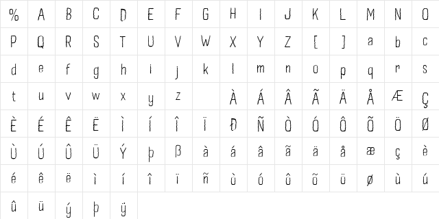 Wavy Lines Regular  glyph index
