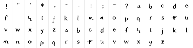 Condemnation Regular  glyph index