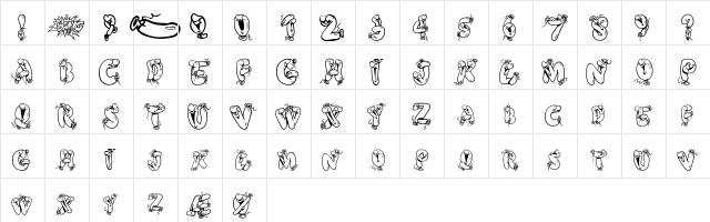 Helium Heaven Regular  glyph index