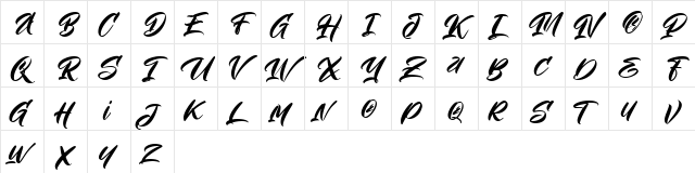 The Brave FREE Regular  glyph index