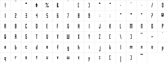 Gotham Nights Normal  glyph index