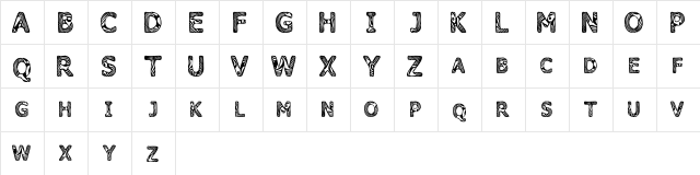 Candy Kisses Regular  glyph index