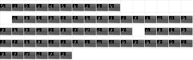 101!  I Pledge Allegiance Regular  glyph index