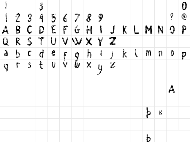 Wombats Demo Regular  glyph index