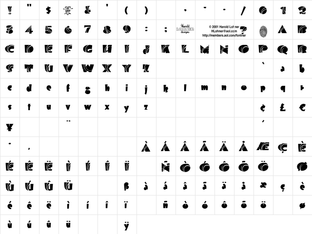 Milky Way Two  glyph index